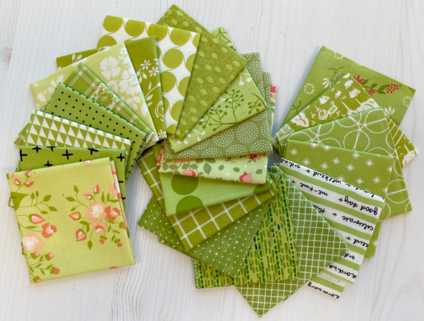 CT Sampler Spree QAL Week 4 Green Fabrics